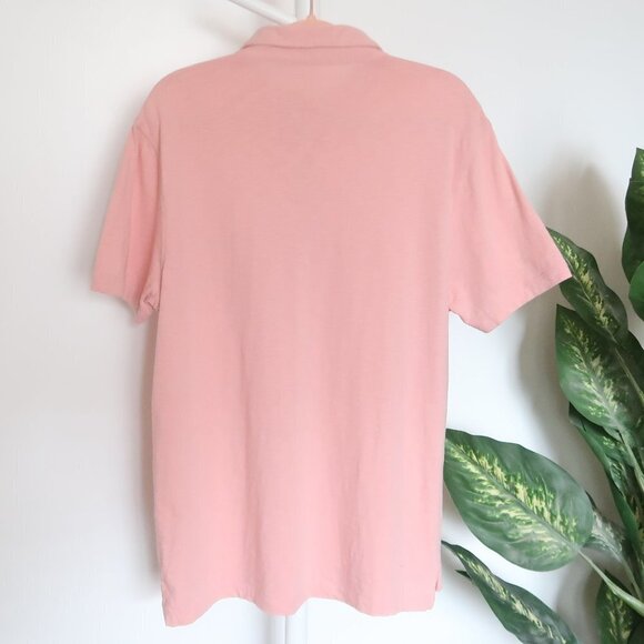 J. Crew Pale Pink 100% Cotton Short Sleeve Polo Shirt Size Large L - Picture 6 of 9